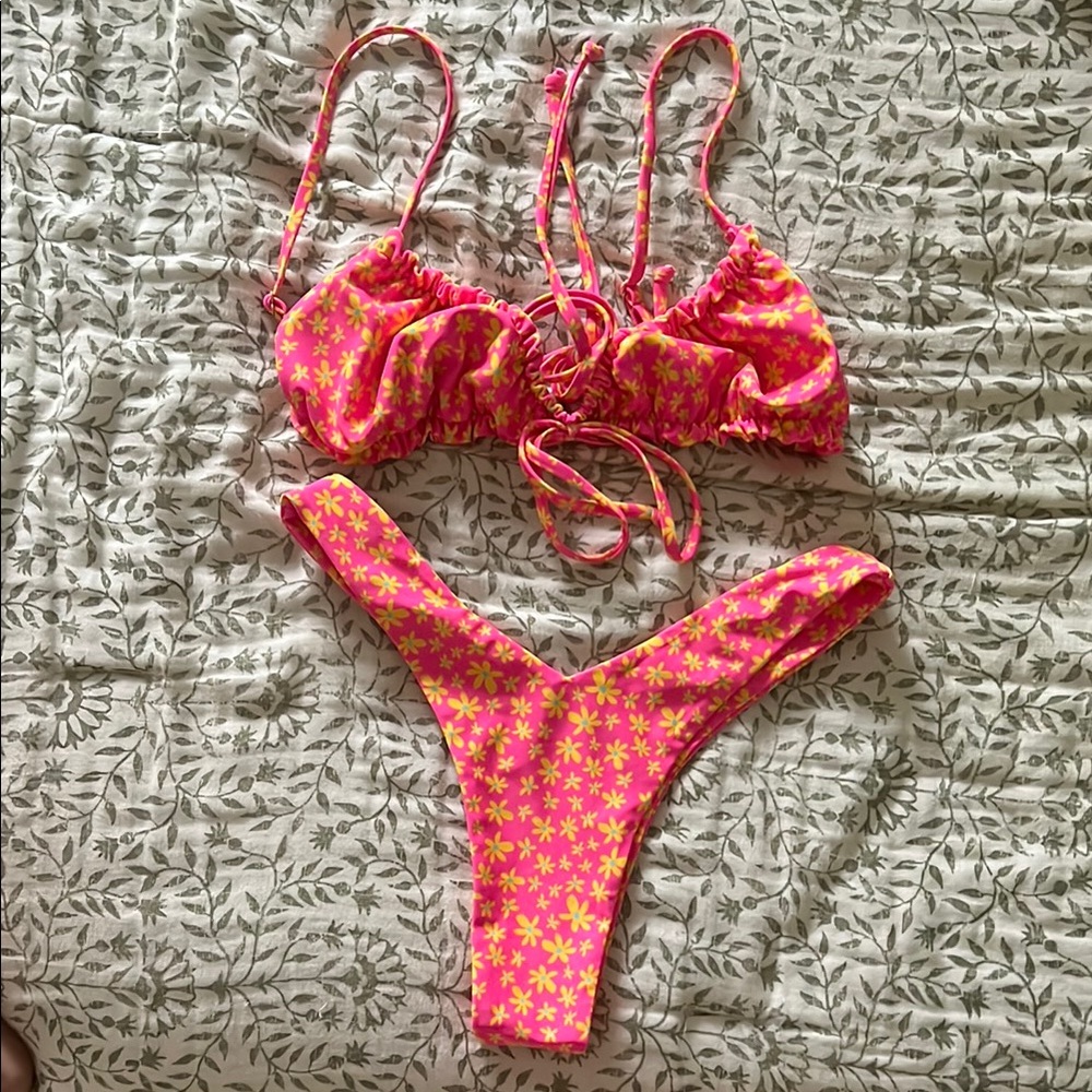 Kulani Kinis Pink and Yellow Bikini